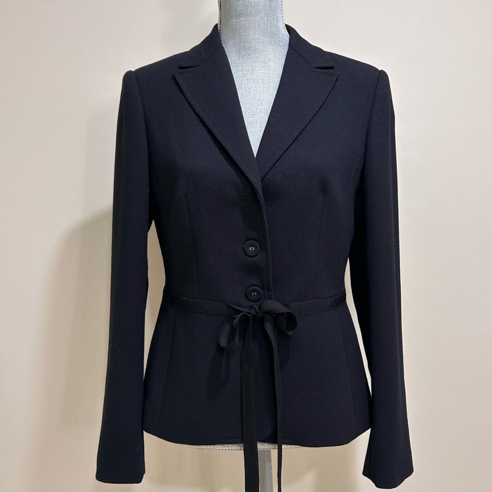 Sandra Angelozzi Tailored Tie front Blazer Black - Picture 13 of 13